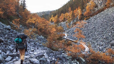 Vaellu Ylläksellä rakkarinteessä, pirunkurussa